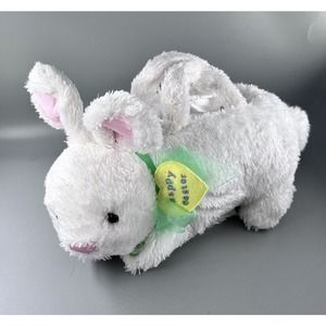 Hallmark Easter Bunny Basket Plush Talking "Somebunny Loves You" 2005